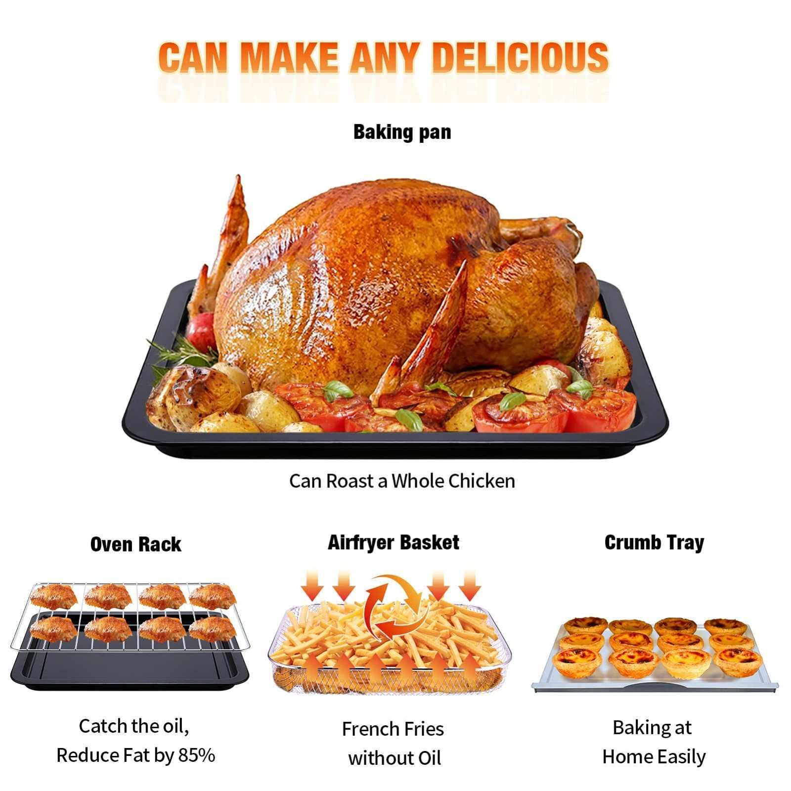 Geek Chef Air Fryer 6 Slice 26QT 26L Air Fryer Fry